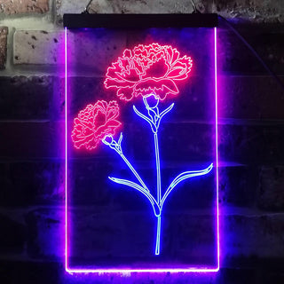 ADVPRO Carnation Flower Room  Dual Color LED Neon Sign st6-i3526 - Blue & Red
