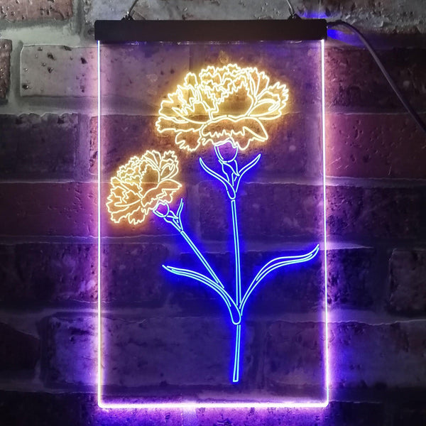 ADVPRO Carnation Flower Room  Dual Color LED Neon Sign st6-i3526 - Blue & Yellow