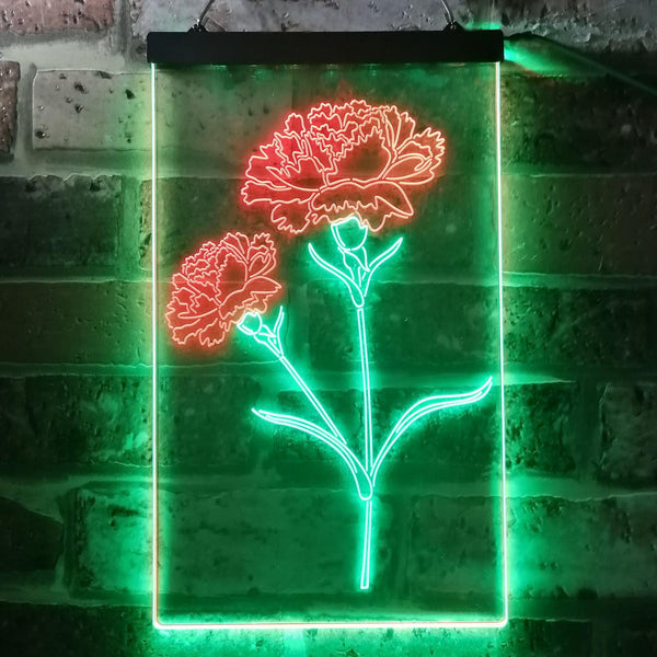 ADVPRO Carnation Flower Room  Dual Color LED Neon Sign st6-i3526 - Green & Red