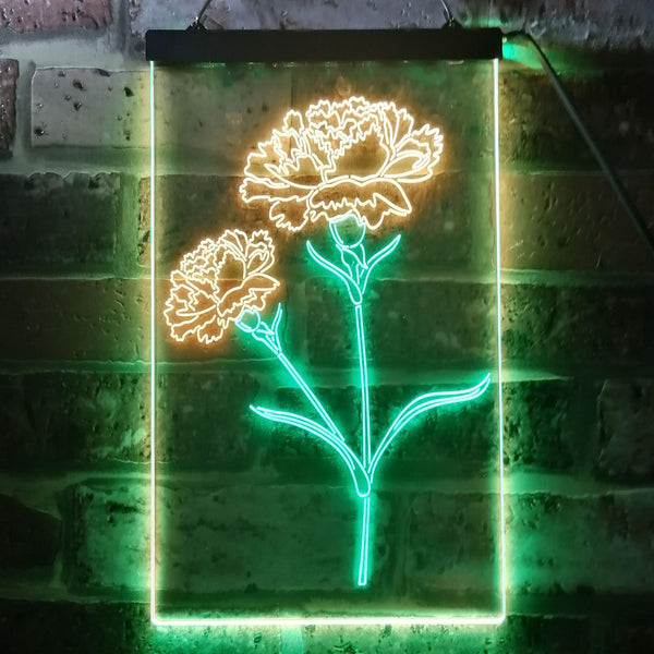 ADVPRO Carnation Flower Room  Dual Color LED Neon Sign st6-i3526 - Green & Yellow