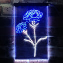 ADVPRO Carnation Flower Room  Dual Color LED Neon Sign st6-i3526 - White & Blue