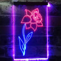 ADVPRO Daffodil Flower Room  Dual Color LED Neon Sign st6-i3527 - Blue & Red