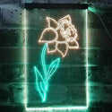 ADVPRO Daffodil Flower Room  Dual Color LED Neon Sign st6-i3527 - Green & Yellow