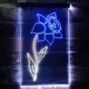 ADVPRO Daffodil Flower Room  Dual Color LED Neon Sign st6-i3527 - White & Blue