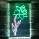 ADVPRO Daffodil Flower Room  Dual Color LED Neon Sign st6-i3527 - White & Green