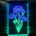 ADVPRO Daisy Flower Room  Dual Color LED Neon Sign st6-i3528 - Green & Blue
