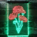 ADVPRO Daisy Flower Room  Dual Color LED Neon Sign st6-i3528 - Green & Red