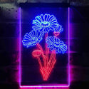 ADVPRO Daisy Flower Room  Dual Color LED Neon Sign st6-i3528 - Red & Blue