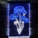 ADVPRO Daisy Flower Room  Dual Color LED Neon Sign st6-i3528 - White & Blue