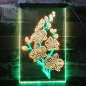 ADVPRO Orchid Flower Room  Dual Color LED Neon Sign st6-i3529 - Green & Yellow