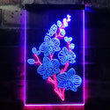 ADVPRO Orchid Flower Room  Dual Color LED Neon Sign st6-i3529 - Red & Blue