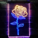 ADVPRO Rose Flower Room  Dual Color LED Neon Sign st6-i3531 - Blue & Yellow