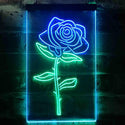 ADVPRO Rose Flower Room  Dual Color LED Neon Sign st6-i3531 - Green & Blue