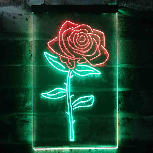 ADVPRO Rose Flower Room  Dual Color LED Neon Sign st6-i3531 - Green & Red