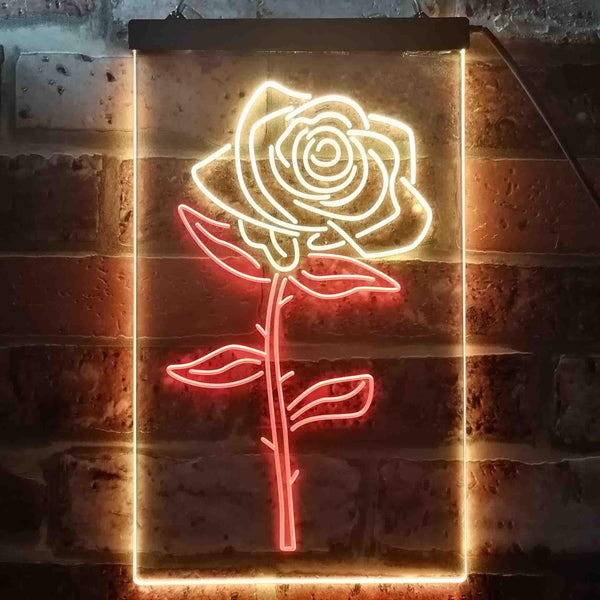 ADVPRO Rose Flower Room  Dual Color LED Neon Sign st6-i3531 - Red & Yellow