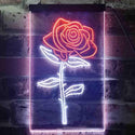 ADVPRO Rose Flower Room  Dual Color LED Neon Sign st6-i3531 - White & Orange