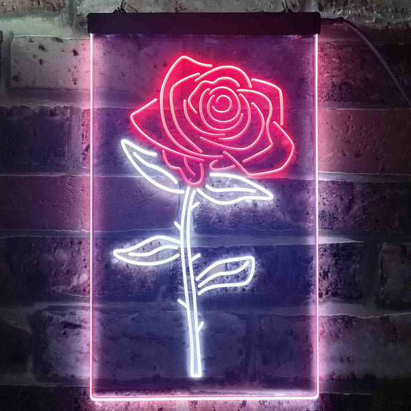 ADVPRO Rose Flower Room  Dual Color LED Neon Sign st6-i3531 - White & Red
