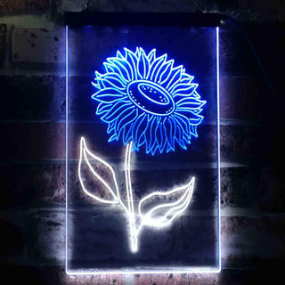 ADVPRO Sunflower Room  Dual Color LED Neon Sign st6-i3533 - White & Blue