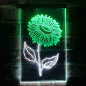 ADVPRO Sunflower Room  Dual Color LED Neon Sign st6-i3533 - White & Green