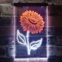 ADVPRO Sunflower Room  Dual Color LED Neon Sign st6-i3533 - White & Orange