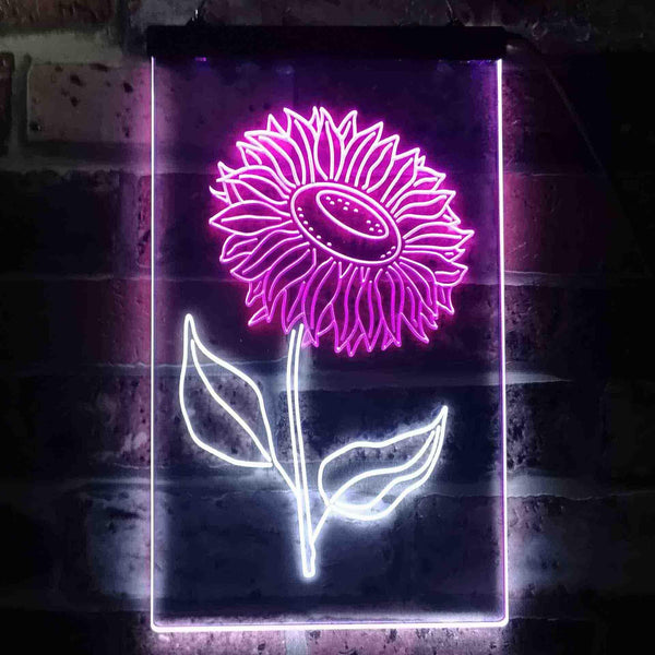 ADVPRO Sunflower Room  Dual Color LED Neon Sign st6-i3533 - White & Purple
