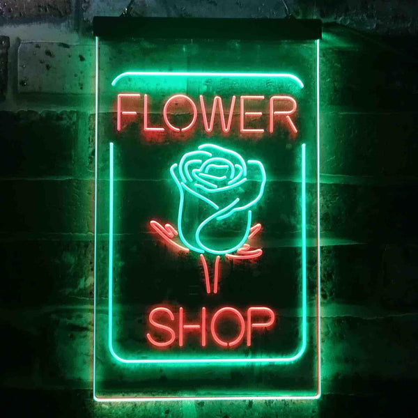 ADVPRO Flower Shop Open Rose Display  Dual Color LED Neon Sign st6-i3536 - Green & Red