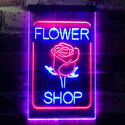 ADVPRO Flower Shop Open Rose Display  Dual Color LED Neon Sign st6-i3536 - Red & Blue
