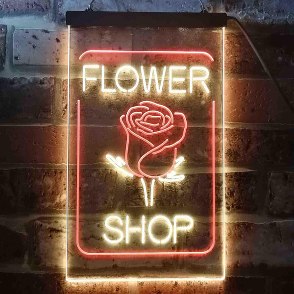 ADVPRO Flower Shop Open Rose Display  Dual Color LED Neon Sign st6-i3536 - Red & Yellow