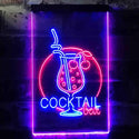 ADVPRO Cocktail Bar Glass Pub  Dual Color LED Neon Sign st6-i3537 - Blue & Red