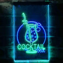 ADVPRO Cocktail Bar Glass Pub  Dual Color LED Neon Sign st6-i3537 - Green & Blue