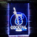 ADVPRO Cocktail Bar Glass Pub  Dual Color LED Neon Sign st6-i3537 - White & Blue