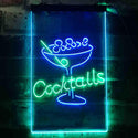 ADVPRO Cocktails Glass Bar Club  Dual Color LED Neon Sign st6-i3539 - Green & Blue