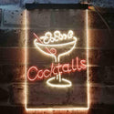 ADVPRO Cocktails Glass Bar Club  Dual Color LED Neon Sign st6-i3539 - Red & Yellow