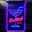 ADVPRO Cocktails Drink Club Home Bar  Dual Color LED Neon Sign st6-i3541 - Blue & Red