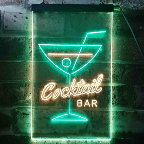 ADVPRO Cocktails Drink Club Home Bar  Dual Color LED Neon Sign st6-i3541 - Green & Yellow