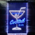 ADVPRO Cocktails Drink Club Home Bar  Dual Color LED Neon Sign st6-i3541 - White & Blue