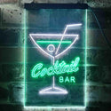 ADVPRO Cocktails Drink Club Home Bar  Dual Color LED Neon Sign st6-i3541 - White & Green