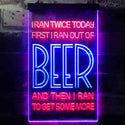 ADVPRO I Ran Twice Today for Beer Bar Decor  Dual Color LED Neon Sign st6-i3544 - Red & Blue