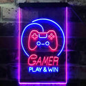 ADVPRO Game Room Console Kid Cave  Dual Color LED Neon Sign st6-i3546 - Blue & Red