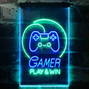 ADVPRO Game Room Console Kid Cave  Dual Color LED Neon Sign st6-i3546 - Green & Blue