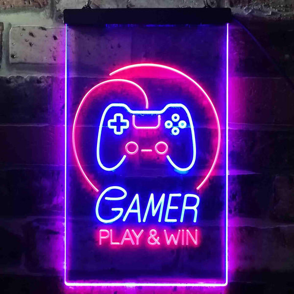 ADVPRO Game Room Console Kid Cave  Dual Color LED Neon Sign st6-i3546 - Red & Blue