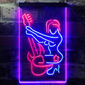 ADVPRO Girl Play Guitar Music Room  Dual Color LED Neon Sign st6-i3547 - Blue & Red