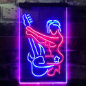 ADVPRO Girl Play Guitar Music Room  Dual Color LED Neon Sign st6-i3547 - Red & Blue