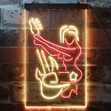 ADVPRO Girl Play Guitar Music Room  Dual Color LED Neon Sign st6-i3547 - Red & Yellow