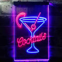 ADVPRO Cocktails Cup Glass Drink Display  Dual Color LED Neon Sign st6-i3556 - Blue & Red