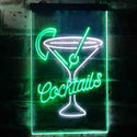 ADVPRO Cocktails Cup Glass Drink Display  Dual Color LED Neon Sign st6-i3556 - White & Green