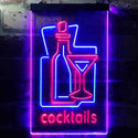 ADVPRO Cocktails Drink Glass Club  Dual Color LED Neon Sign st6-i3558 - Blue & Red