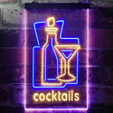 ADVPRO Cocktails Drink Glass Club  Dual Color LED Neon Sign st6-i3558 - Blue & Yellow