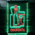 ADVPRO Cocktails Drink Glass Club  Dual Color LED Neon Sign st6-i3558 - Green & Red
