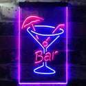 ADVPRO Home Bar Glass Cocktails Display Decoration  Dual Color LED Neon Sign st6-i3560 - Blue & Red